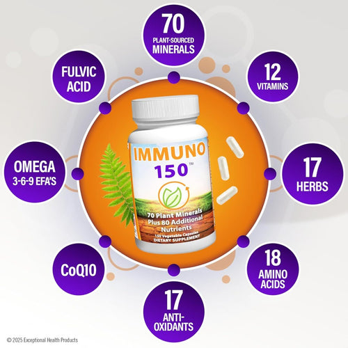 Immuno150 complete nutritional supplement with 70 plant minerals